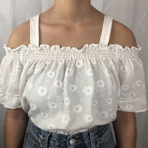 Off The Shoulder White Top!